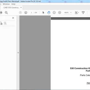 CASE 530 Construction King Forklift Parts Manual - PDF DOWNLOAD