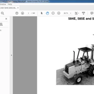 CASE 584E,585E,586E Forklifts COMPLETE Parts Catalog Manual - PDF DOWNLOAD