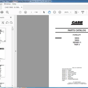 CASE 586G  & 588G Series 3 Tier 3 Forklifts Parts Catalog Manual - PDF DOWNLOAD