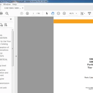 CASE 586H, 588H Forklift Tier IV Parts Catalog Manual - PDF DOWNLOAD