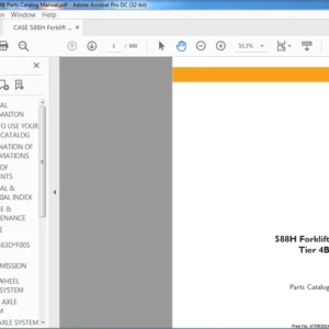 CASE 588H Forklift Tier 4B Parts Catalog Manual - PDF DOWNLOAD