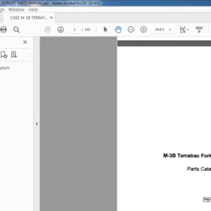CASE M 3B TERRATRAK FORKLIFT PARTS MANUAL - PDF DOWNLOAD