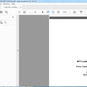 CASE W11 WHEEL LOADER PARTS MANUAL - PDF DOWNLOAD