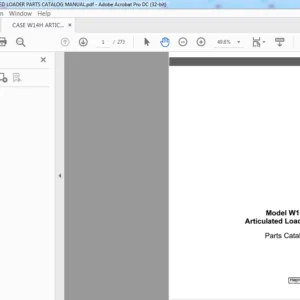 CASE W14H ARTICULATED LOADER PARTS CATALOG MANUAL - PDF DOWNLOAD