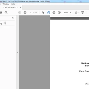 CASE W4 WHEEL LOADER FORKLIFT PARTS CATALOG MANUAL - PDF DOWNLOAD