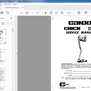 CONDOR Scissor Lift 2532 Service Manual - PDF DOWNLOAD