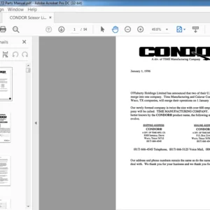 CONDOR Scissor Lift 3172 Parts Manual - PDF DOWNLOAD