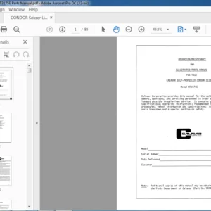 CONDOR Scissor Lift RT3175E Parts Manual - PDF DOWNLOAD