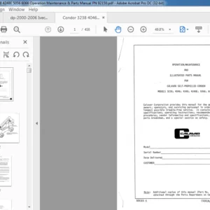 Condor 3238 4046 4248 4248E 5056 6066 Operation Maintenance & Parts Manual - PDF DOWNLOAD