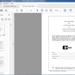 Condor 3238, 4248, 4248LC Operation Maintenance & Parts Manual - PDF DOWNLOAD