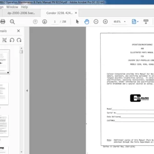 Condor 3238, 4248, 4248LC Operation Maintenance & Parts Manual PN 92154 - PDF DOWNLOAD