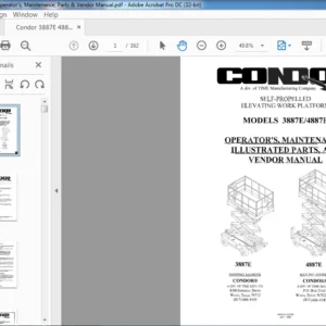 Condor 3887E 4887E Operator's, Maintenance, Parts & Vendor Manual - PDF DOWNLOAD