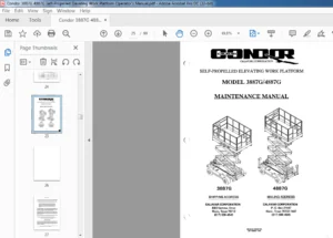 Condor 3887G 4887G Self-Propelled Elevating Work Platform Operator's Manual - PDF DOWNLOAD