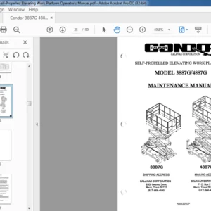 Condor 3887G 4887G Self-Propelled Elevating Work Platform Operator's Manual - PDF DOWNLOAD