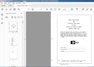 Condor 46EN Calavar Self-Propelled Operation Maintenance & Parts Manual - PDF DOWNLOAD