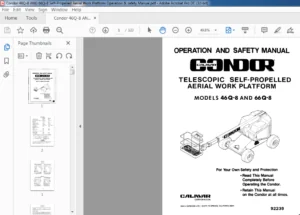 Condor 46Q-8 & 66Q-8 Self-Propelled Aerial Work Platform Operation & safety Manual - PDF DOWNLOAD