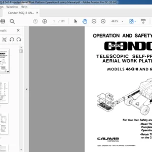 Condor 46Q-8 & 66Q-8 Self-Propelled Aerial Work Platform Operation & safety Manual - PDF DOWNLOAD
