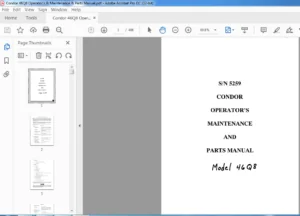 Condor 46Q8 Operator's & Maintenance & Parts Manual - PDF DOWNLOAD