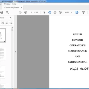 Condor 46Q8 Operator's & Maintenance & Parts Manual - PDF DOWNLOAD