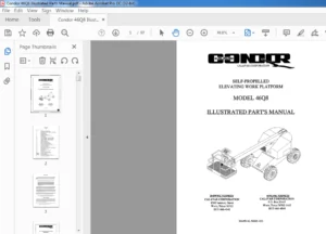 Condor 46Q8 Self-Propelled Elevating Work Platform Parts Manual - PDF DOWNLOAD