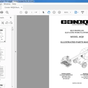 Condor 46Q8 Self-Propelled Elevating Work Platform Parts Manual - PDF DOWNLOAD