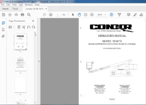 Condor 58 68 76 Platform Mounted Operator's Manual - PDF DOWNLOAD
