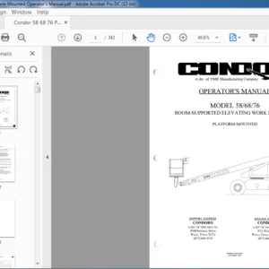 Condor 58 68 76 Platform Mounted Operator's Manual - PDF DOWNLOAD