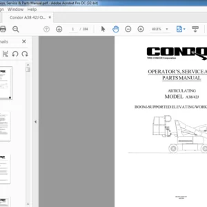Condor A38 42J Operation, Service & Parts Manual - PDF DOWNLOAD
