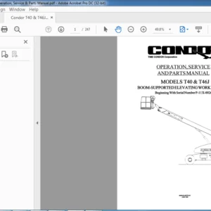Condor T40 & T46J Operation, Service & Parts Manual - PDF DOWNLOAD
