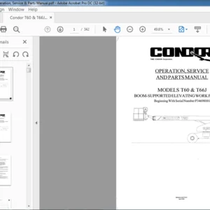 Condor T60 & T66J Operation, Service & Parts Manual - PDF DOWNLOAD