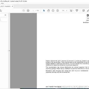 DOOSAN DH 50 EXCAVATOR PART MANUAL - PDF DOWNLOAD