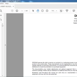 DOOSAN DLO8 EXCAVATOR SHOP MANUAL - PDF DOWNLOAD