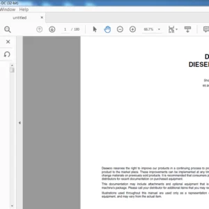 DOOSAN DV11 EXCAVATOR DISEL ENGINE SHOP MANUAL  - PDF DOWNLAOD