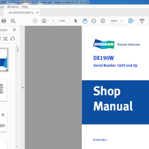 DOOSAN DX190W EXCAVATOR SHOP MANUAL - PDF DOWNLOAD