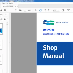 DOOSAN DX190W EXCAVATOR SHOP MANUAL - PDF DOWNLOAD