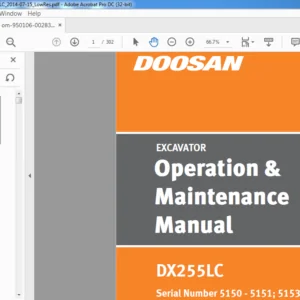 DOOSAN DX225LC EXCAVATOR OPERTION & MAINTENANCE  MANUAL 950106-00283CE  - PDF DOWNLOAD