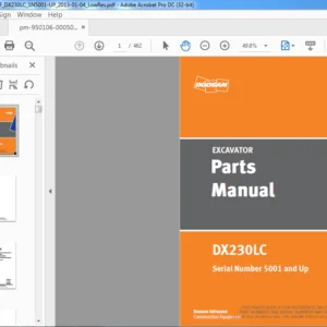 DOOSAN DX230LC EXCAVATOR PARTS MANUAL -  PDF DOWNLOAD