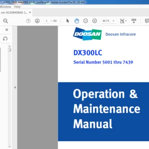 DOOSAN DX300LC EXCAVATOR OPERATION & MAINTENANCE MANUAL K1006408AE-1 - PDF DOWNLOAD