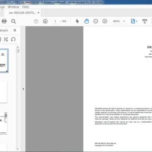 DOOSAN DX300LCA EXCAVATOR SHOP MANUAL 950106-00075E - PDF DOWNLOAD
