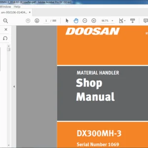 DOOSAN DX300MH 3 EXCAVATOR MATRIAL HANDLER SHOP MANUAL 950106 01404EMH - PDF DOWNLOAD