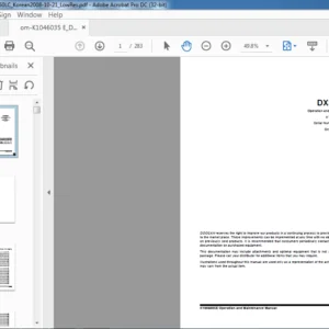 DOOSAN DX350LC EXCAVATOR OPERATION & MAINTENANCE MANUAL K1046035E  - PDF DOWNLOAD