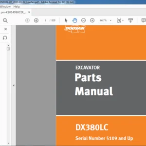 DOOSAN DX380LC EXCAVATOR PARTS MANUAL K1014998CEF  - PDF DOWNLOAD
