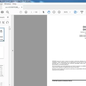 DOOSAN DX480LC DX520LC EXCAVATOR OPERATION AND MAINTENANCE MANUAL K1008702BE  - PDF DOWNLOAD