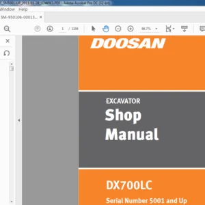 DOOSAN  DX700LC EXCAVATOR SHOP MANUAL 950106-00013E - PDF DOWNLOAD