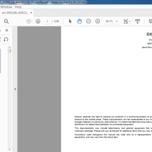 DOOSAN DX700LC EXCAVATOR SHOP MANUAL 950106-00013E - PDF DOWNLOAD