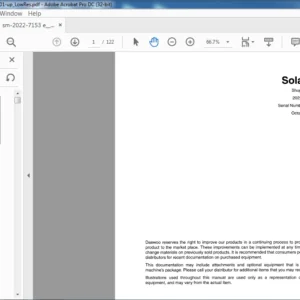 DOOSAN SOLAR010 EXCAVATOR SHOP MANUAL 2022 7153E - PDF DOWNLOAD