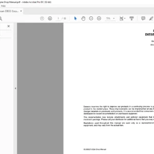 Doosan DB33 Excavator Diesel Engine Shop Manual - PDF DOWNLOAD