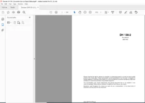 Doosan DH130-2 Excavator Service Repair Manual - PDF DOWNLOAD
