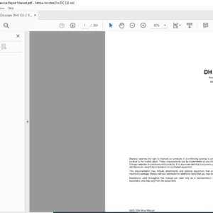 Doosan DH130-2 Excavator Service Repair Manual - PDF DOWNLOAD