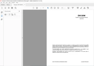 Doosan DH130W Excavator Operation & Maintenance Manual - PDF DOWNLOAD